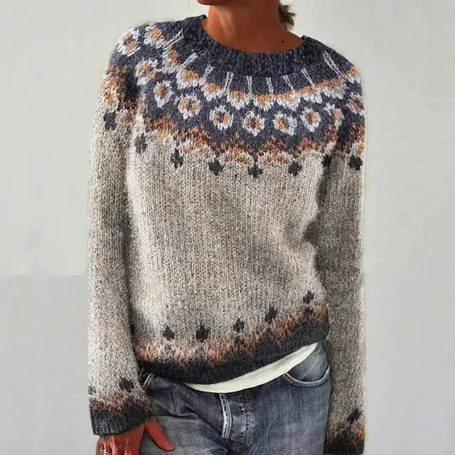 3D Women's Printed Wear Round Neck Soft Sweater H - Shop at LoveMi