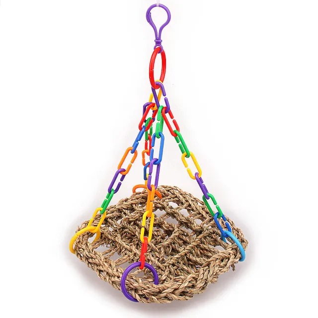 Toy Bird Grass Net Parrot Swing Plastic Ring - Shop at LoveMi