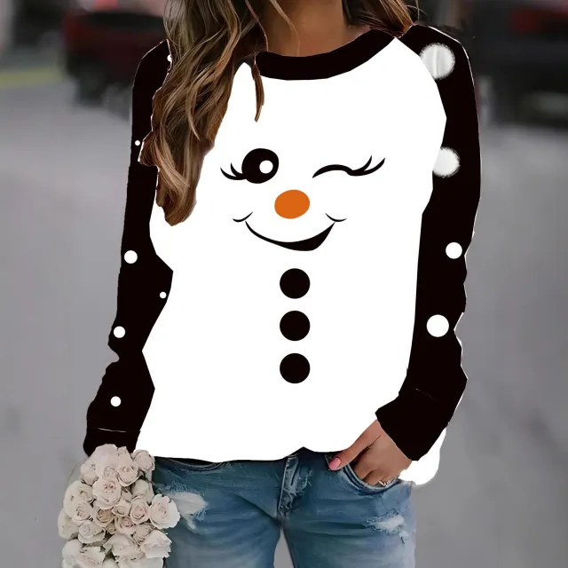 Women's Daily Casual Christmas Digital Printing Sweater Color M - Shop at LoveMi