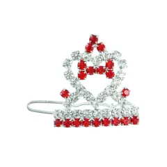 Crown Dogs And Cats Hairpin Ornament Pet - Red - View 1