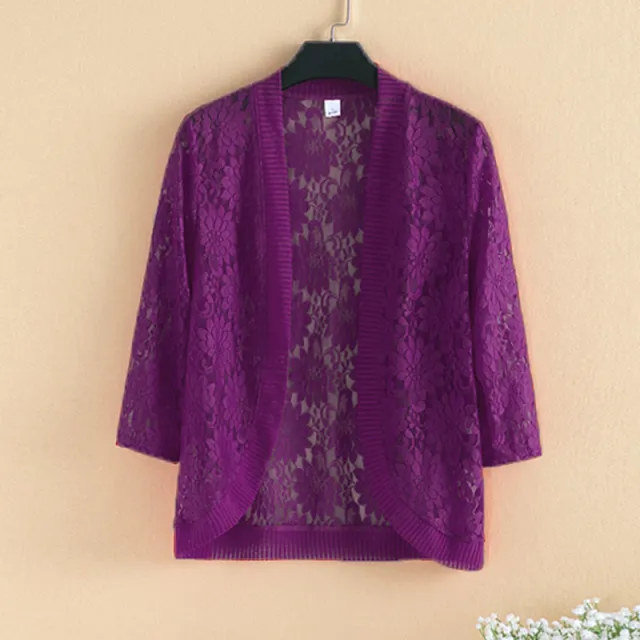 Sun Protection Clothing Lace Thin Coat Women's Top Purple - Shop at LoveMi