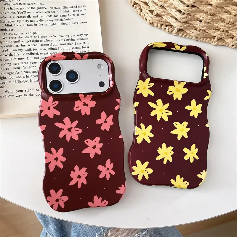 Autumn Winter Wine-Red Floral Pattern Phone Case