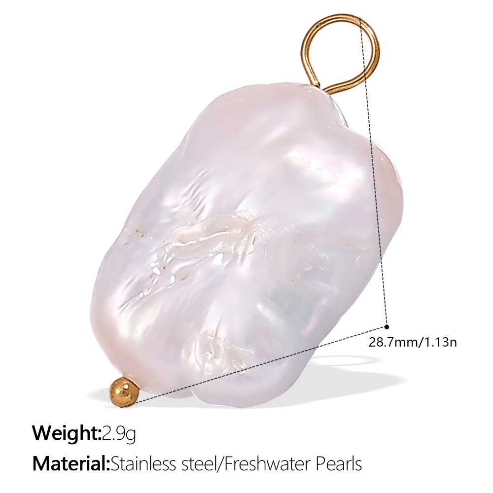 Fresh-style From The Ocean Collection Stainless Steel Pendant Necklace With 18K Gold Plating