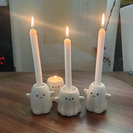 Halloween Ghost Ceramic Candle Holder
