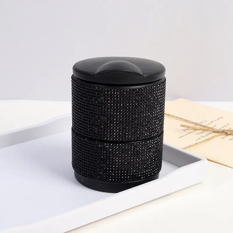 Car Diamond Ashtray With LED Light Luminous Multifunctional
