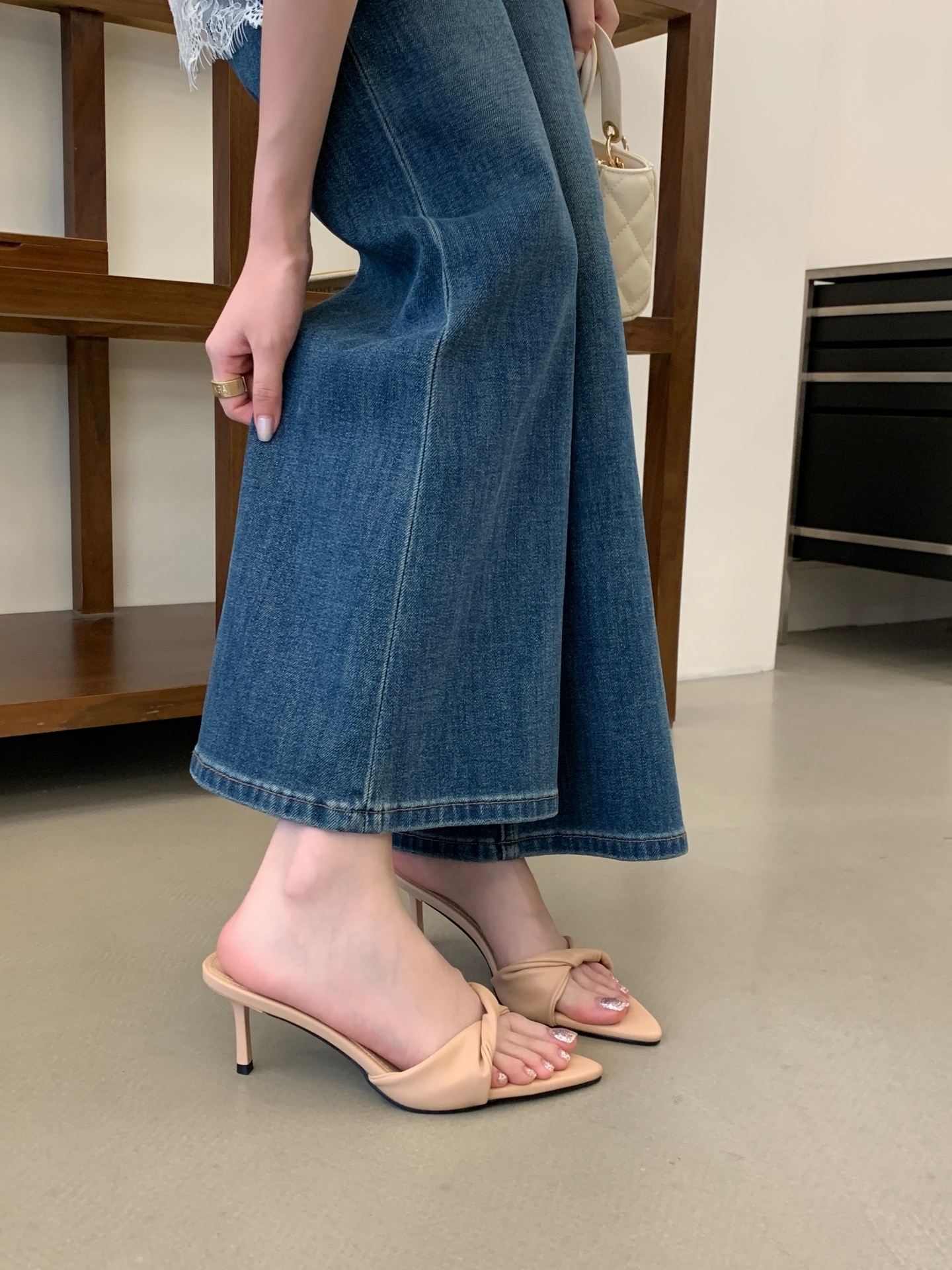 Pointed Stiletto Slide Sandals, picture 5 of 6