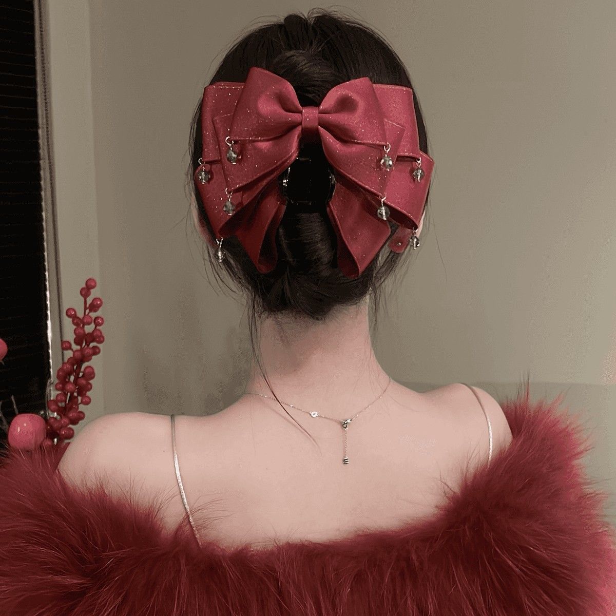 Multi-layer Butterfly Hair Clips With A Sparkling Bow