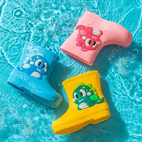 Children's Rain Boots Cartoon Waterproof Short Tube Shoes