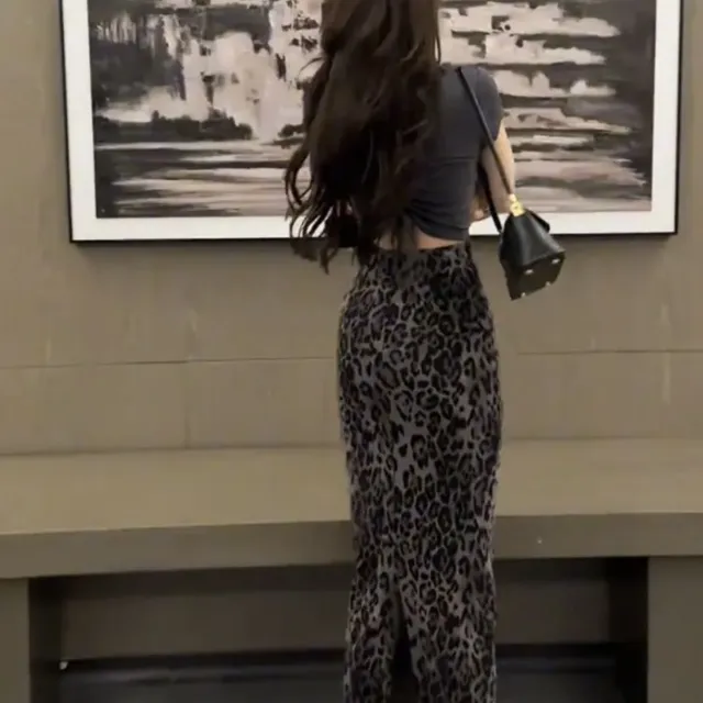 Sexy, Chic Leopard print Skirt For Womenautumnwinter Style Gray - Shop at LoveMi