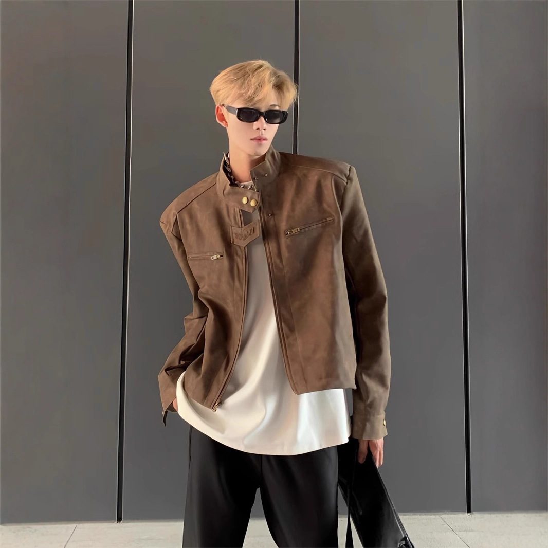 $23.23 Men's Niche Design Loose Cropped Jacket