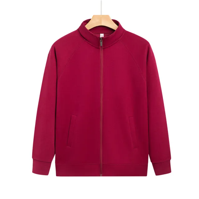 Zipper Chenille Cotton Men's And Women's Coats Wine Red - Shop at LoveMi