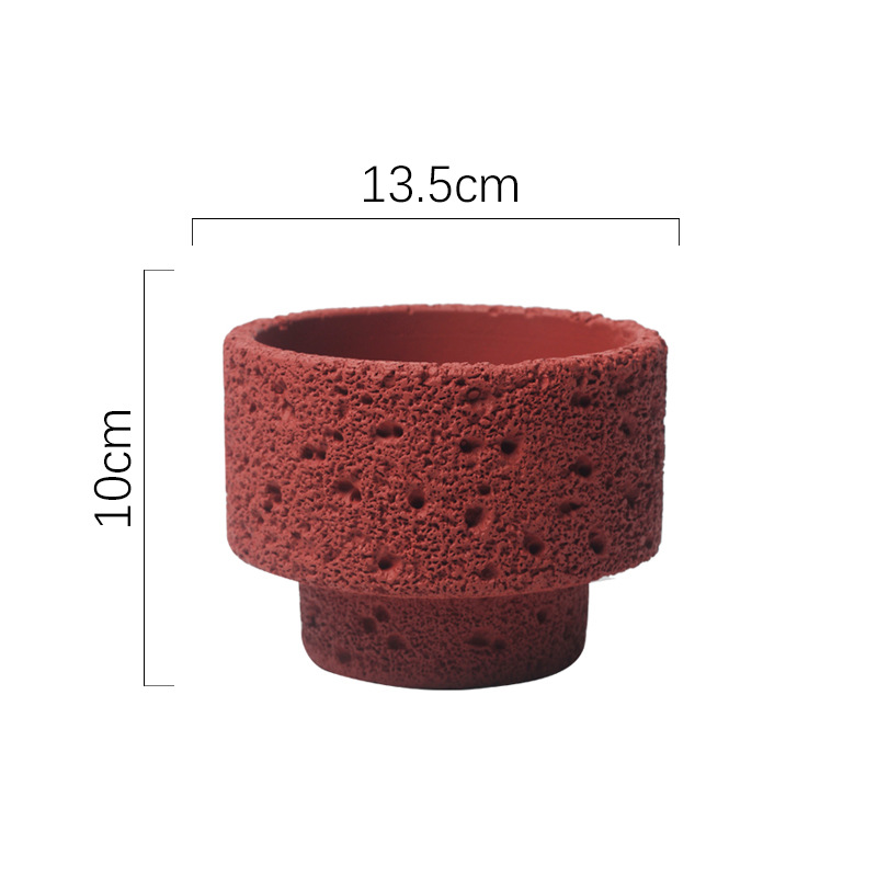Northern European-style Cement Flower Pot Ceramic Matte Fashion Simple
