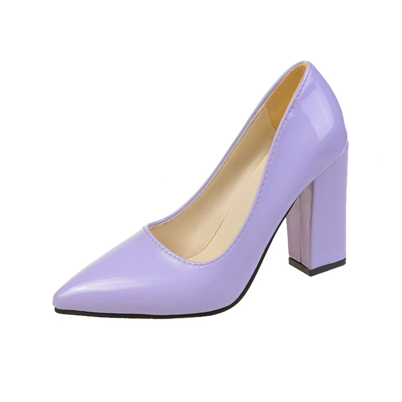 Women's Pointed-toe Low-heeled Chunky Heel Pumps