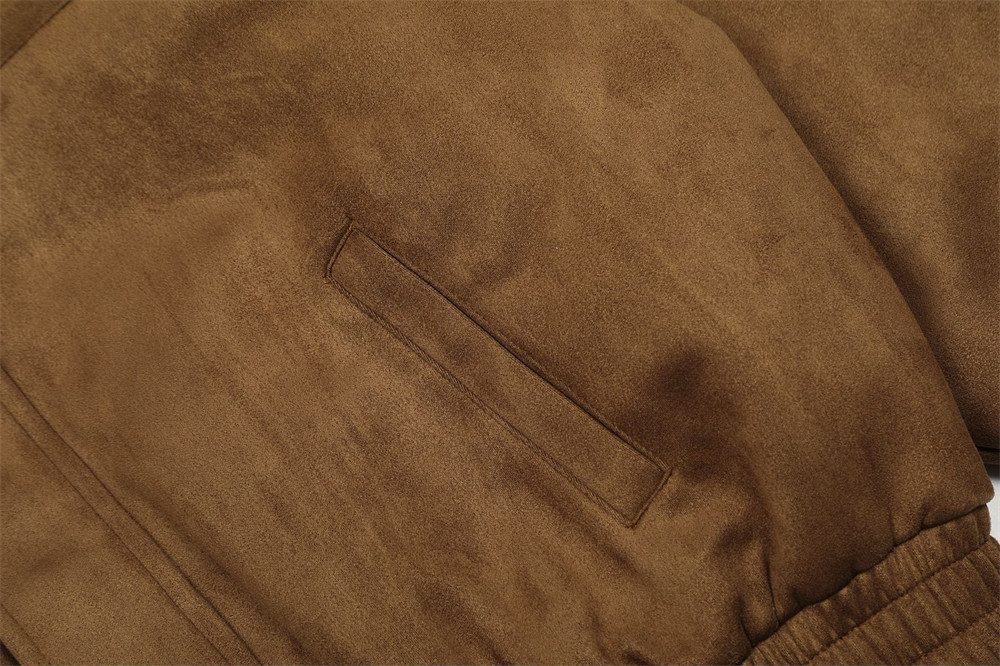 Color Contrast Patchwork Lapel Loose Baseball Cotton-padded Coat