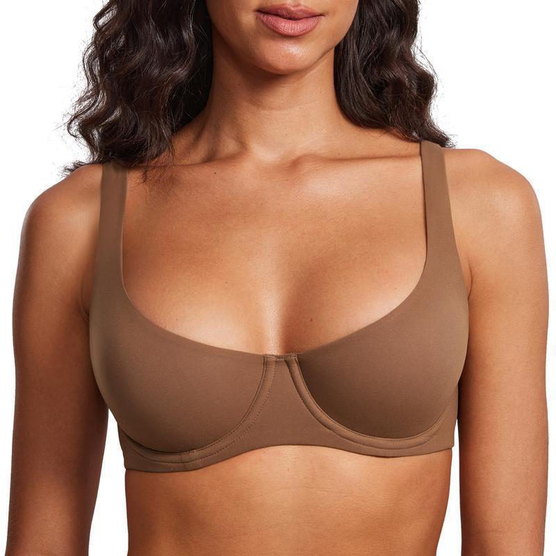 Underwire Support Seamless Unlined Balconette Bra