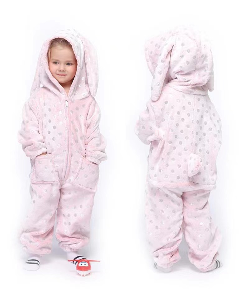 Flannel Children's Animal One-piece Pajamas - Image 4