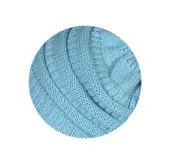 Warm Hat Thickening Not Fleece-lined Knitting Plus Fur Ball - Sky Blue