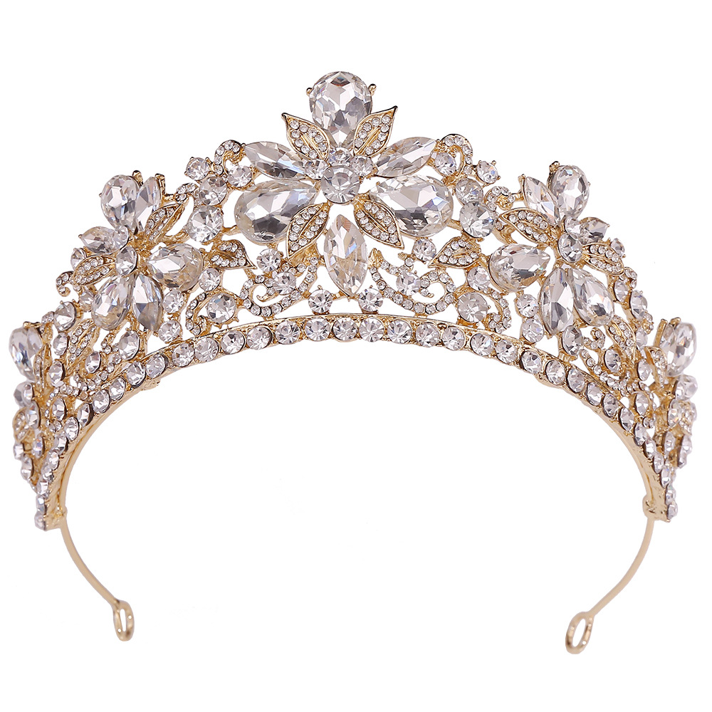 Leaves Rhinestone Crown Hair Accessory Headband — foto 3