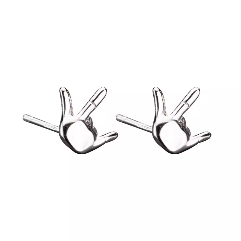 Palm Ear Studs Men's Fashion Personality Simple Refill