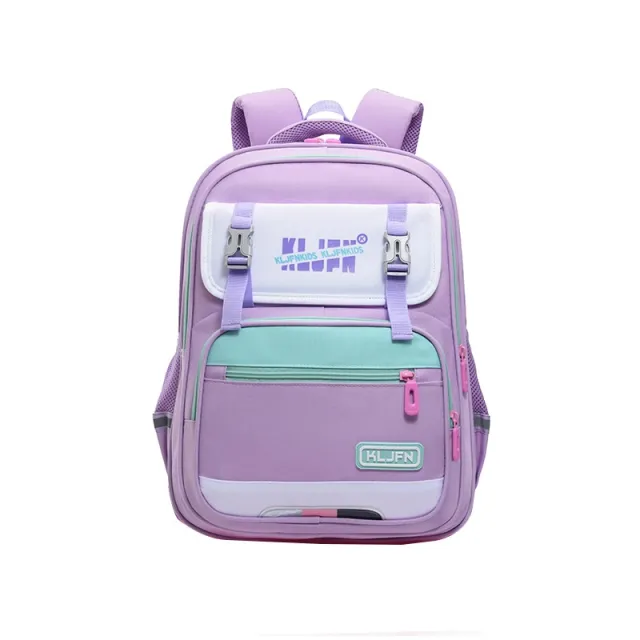 Children's Trolley Lightweight Shoulder Pad Wear resistant Large Capacity Spine Protection Backpack Waterproof Purple - Shop at LoveMi