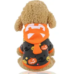 Pumpkin Lamp Pet Costume Funny Halloween Christmas Dog Clothes - Pumpkin - View 1