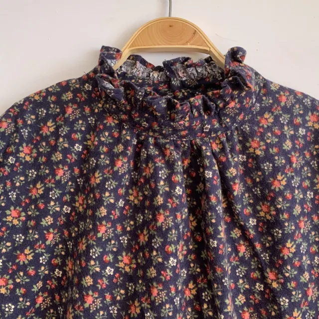 Women's Printed Top Fashion New Blue Flowers - Shop at LoveMi
