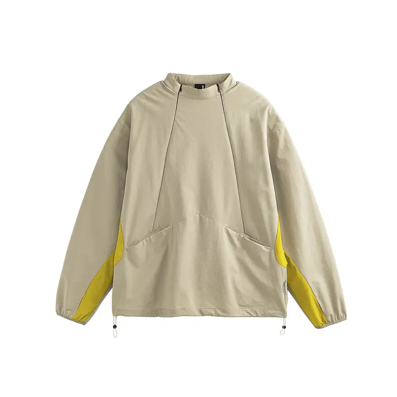 Color Matching Outdoor Sun Protection UPF50 Stand Collar Double Open Zipper Jacket