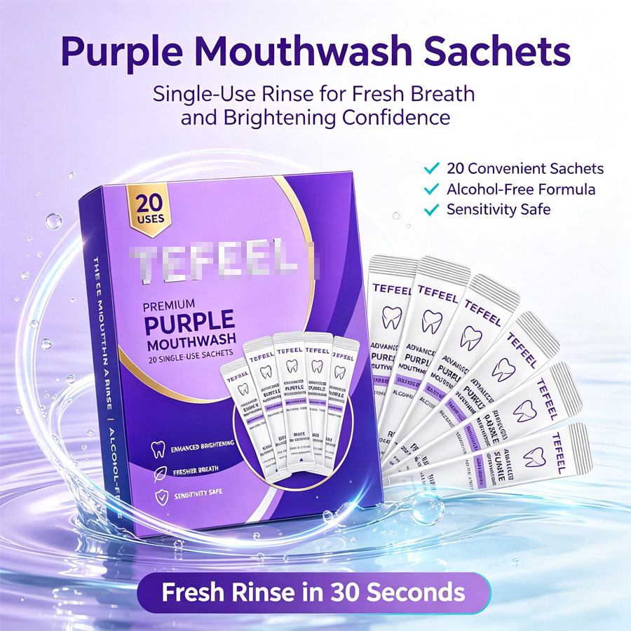 Refreshing Purple Strip-shaped Mouthwash