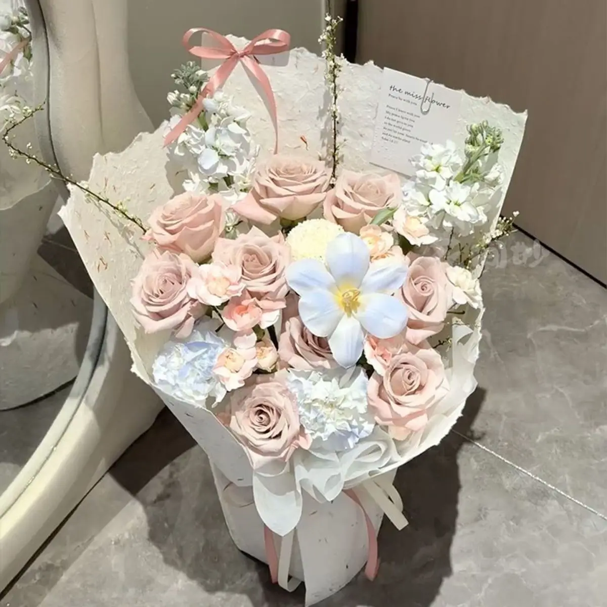 Creative Eternal Ice-Crushed Rose Soap Flower Bouquet
