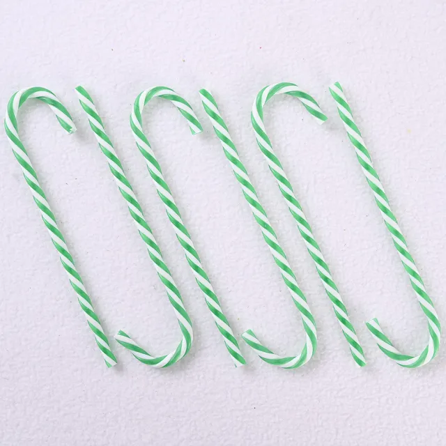 Christmas Candy Crutch Red Scene Decorative Pendant Green And White Crutch 6Pcs - Shop at LoveMi