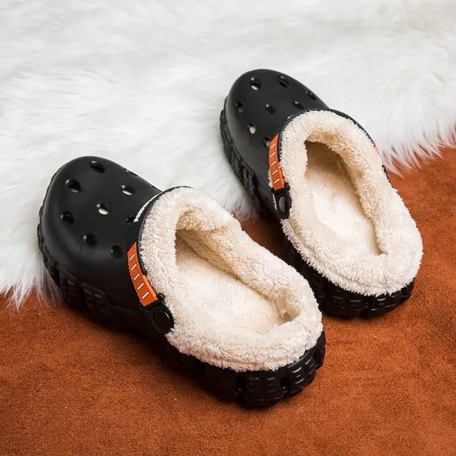 Stomping feel Crocs Women's Winter Classic Outdoor Fashion Anti slip Thick Sole Black - Shop at LoveMi