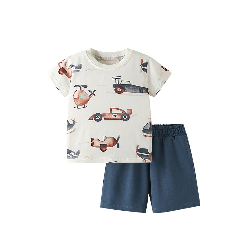 Round-neck Casual Two-piece Kids Outfit