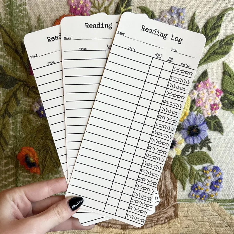 Reading Log Bookmarks