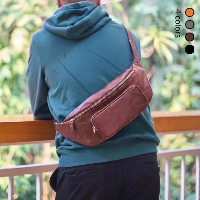 Retro First-Layer Cowhide Crossbody Bag