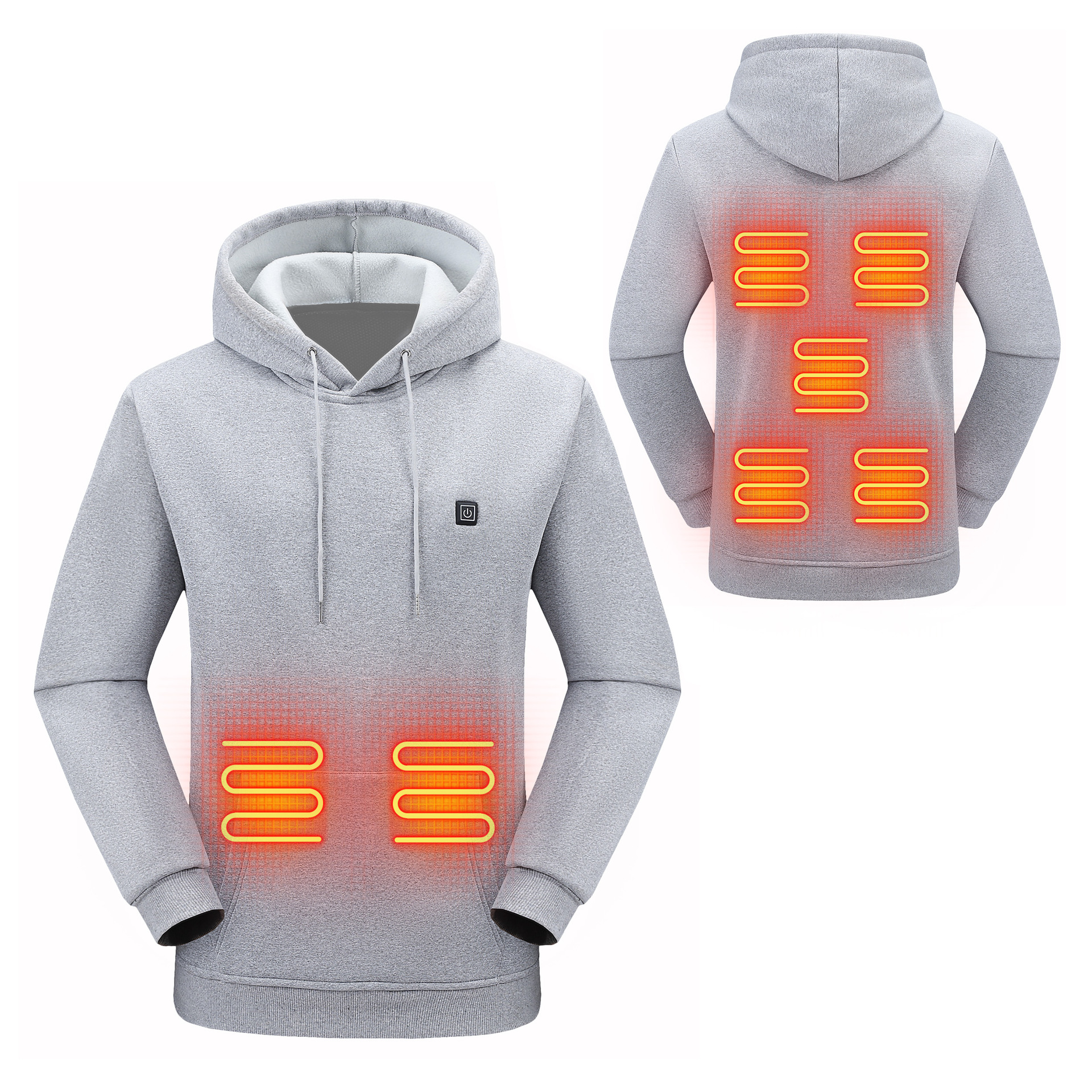 Couples Thermal Electric-Heated Hoodie With A 9-Zone Heating System