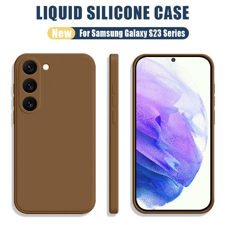 Solid Color Simple Drop-resistant Liquid Silicone Phone Case - Image 4