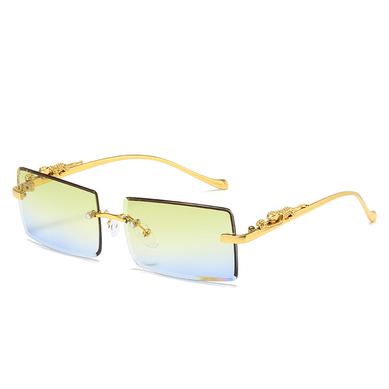 Gold Frame Green Blue Lens