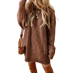 Winter New Loose And Lazy Style Dress Sweater - Lc273764 P1017-M - View 1