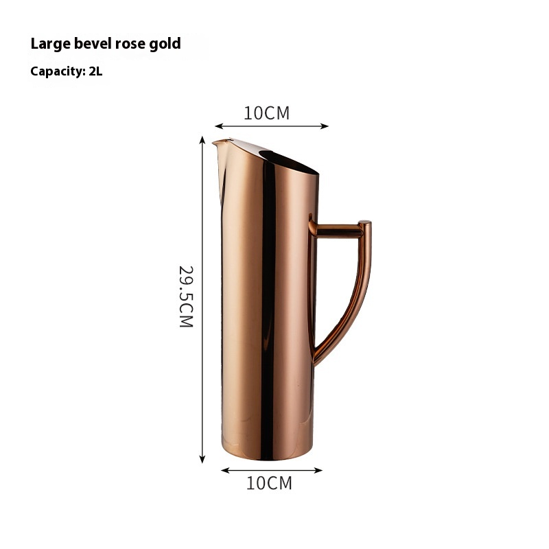 Large 2L Bevel Rose Gold