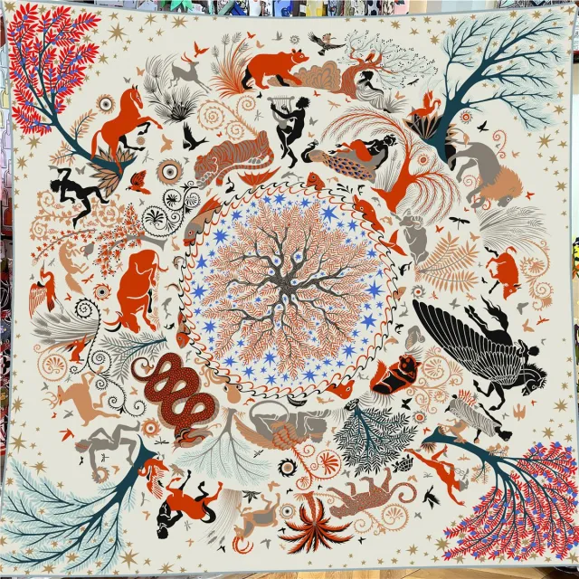 Jungle Animal Silk like Fur Women's Shawl Warm Scarf 1Color 130Cm - Shop at LoveMi