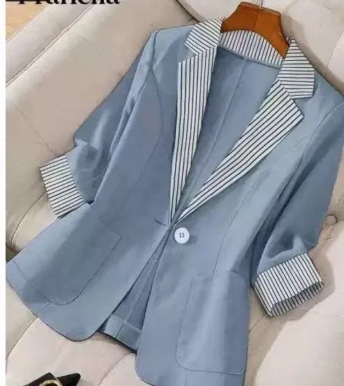 European And American New Women's Clothes British Style Top Loose Blue - Shop at LoveMi