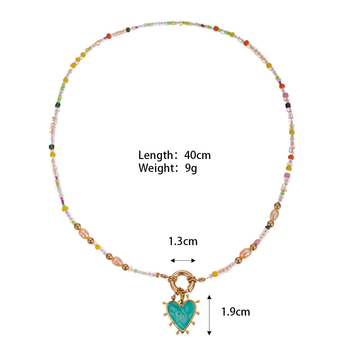 Heart-shaped Bead Pendant Necklace For Women