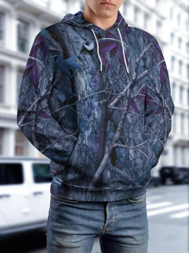 Women's Fashionable Printed Camouflage Maple Leaf Hoodie Top L2591160 3Xl - Shop at LoveMi