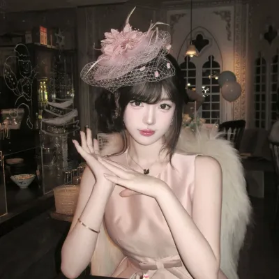 Dinner Socialite Gathering French Retro Feather Headdress Flower