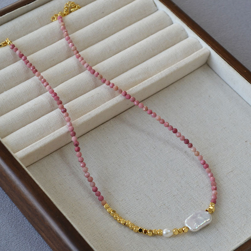 Irregular Geometric Rectangular Baroque Necklace And Bracelet For Women