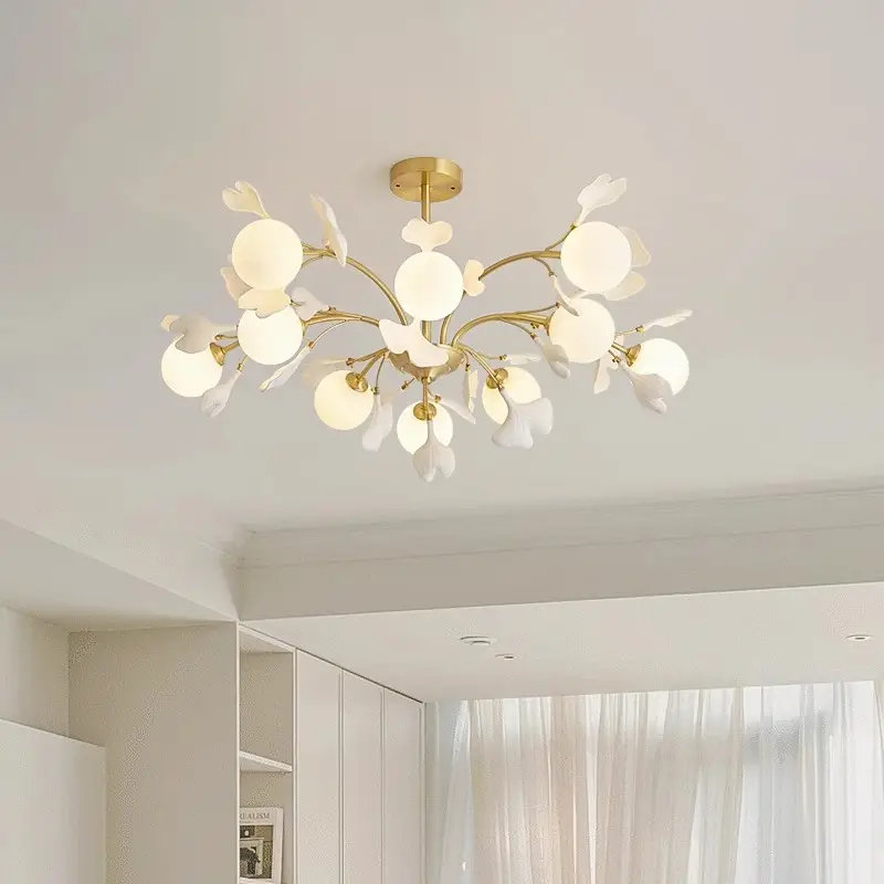 French-style Creamy Living Room Chandelier