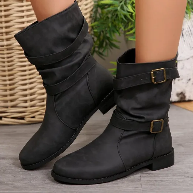 Fashion Plus Size Mid Short Boots Women Black - Shop at LoveMi