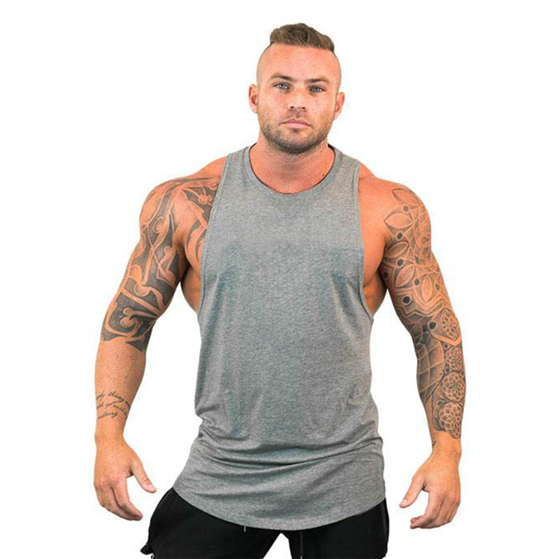 Title 10, Blank Cotton Waistcoat Loose Bodybuilding Fitne...