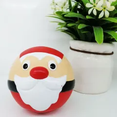 Christmas Food Dropping Ball Pet Toy Interactive Bite-resistant - Santa Claus Food Dropping Ball - View 1