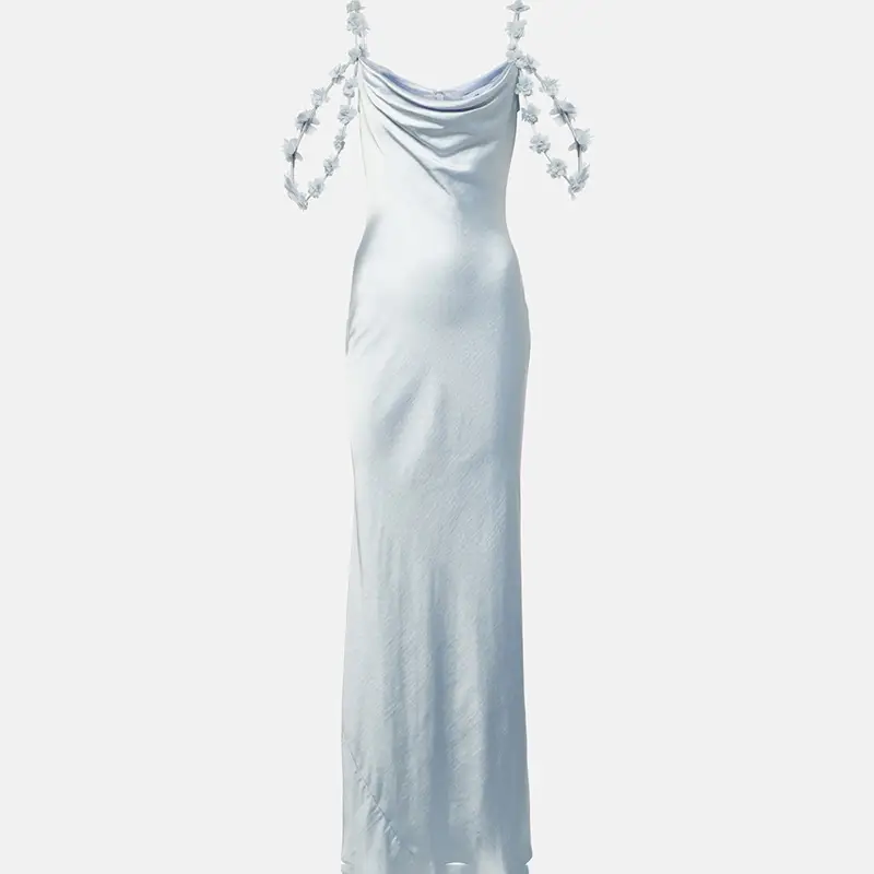 New Style White Sleeveless U-neck Tube Top Dress
